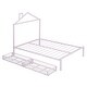 preview thumbnail 26 of 43, Full Size House Shaped Metal Platform Bed with Drawers