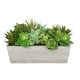 preview thumbnail 5 of 10, Faux Succulent Garden in Wood Washed Ledge Planter
