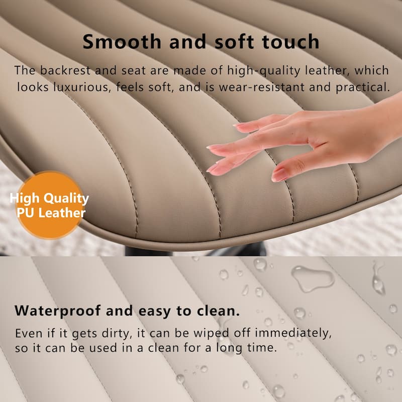 Ergonomic Office Chair Swivel Armless Desk Chair with Wheels