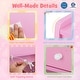 preview thumbnail 18 of 17, Kids Vanity Set with Mirror Princess Makeup Dressing Desk and Chair Set with Mirror-White