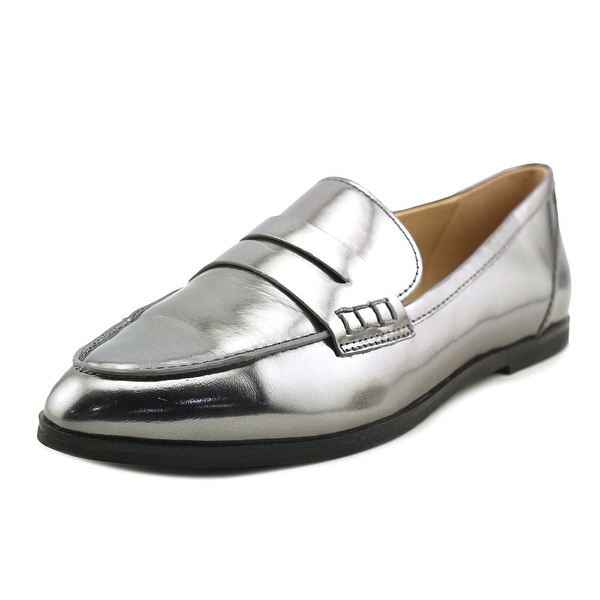 michael kors silver loafers