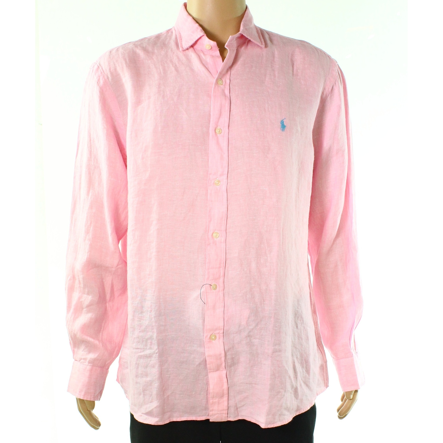 ralph lauren pink button down shirt