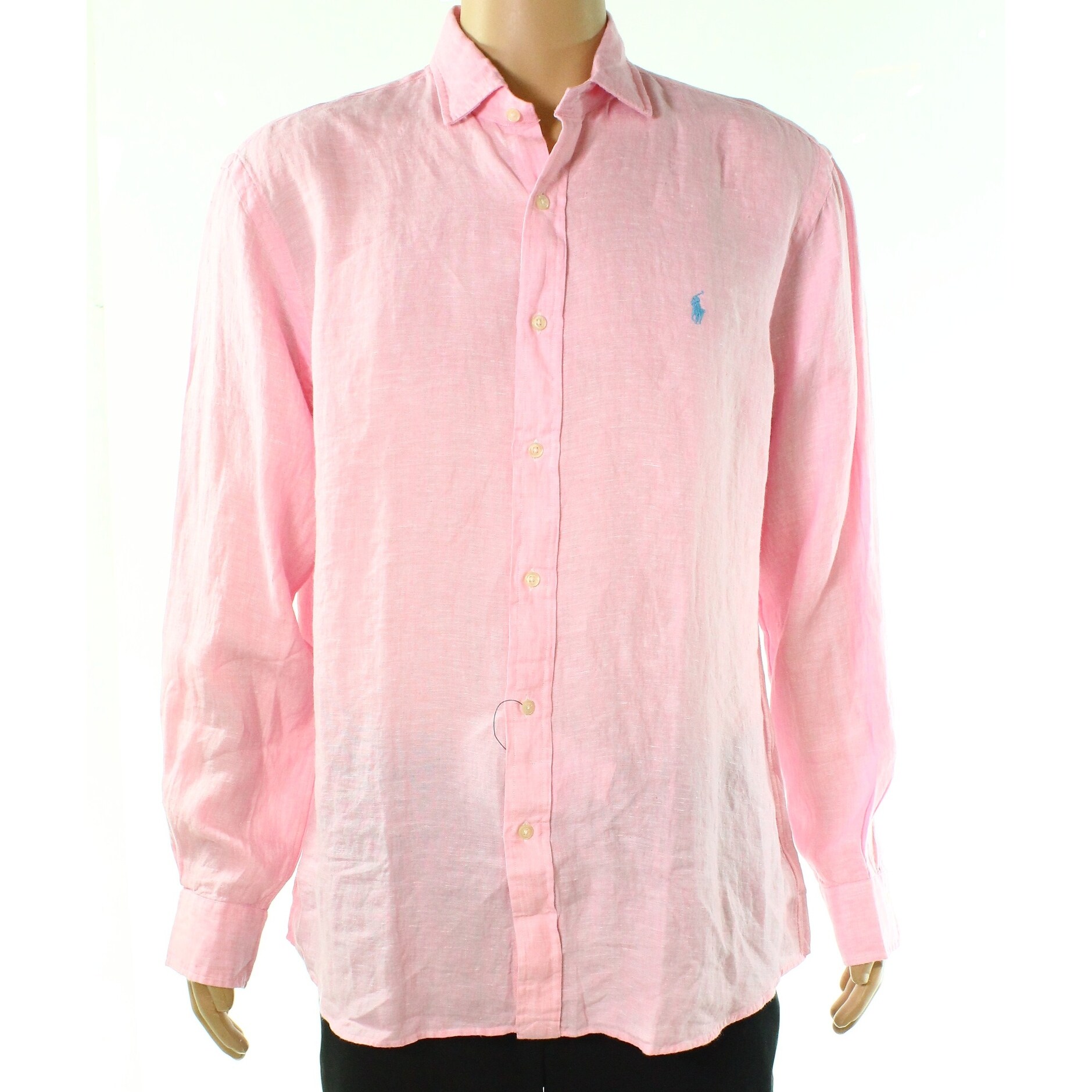 pink ralph lauren button down shirt