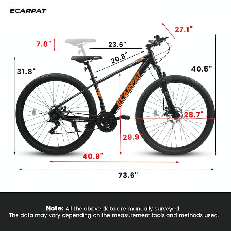 29 Inch Mountain Bike 21 Speed, Suspension Fork