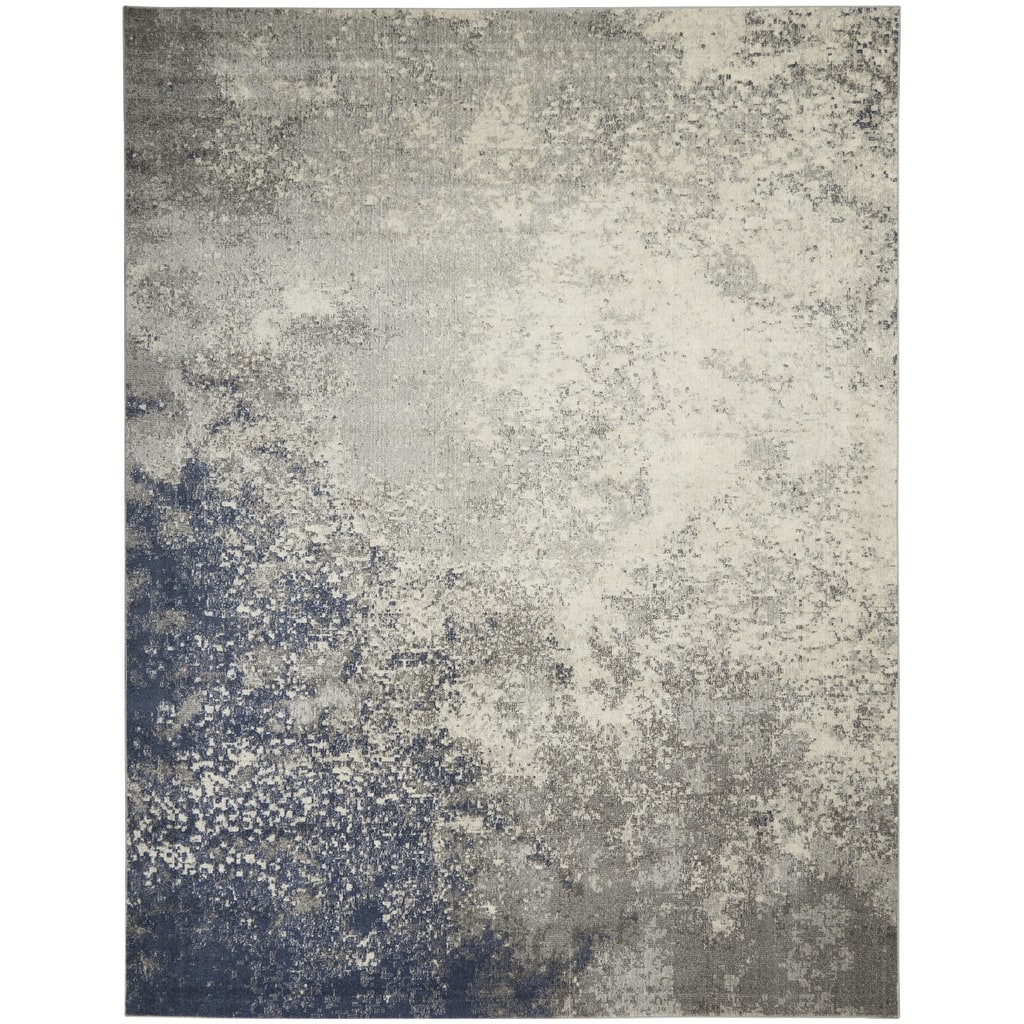 Ruba Power Loomed Abstract Modern Area Rug By HomeRoots - 9' x 12'