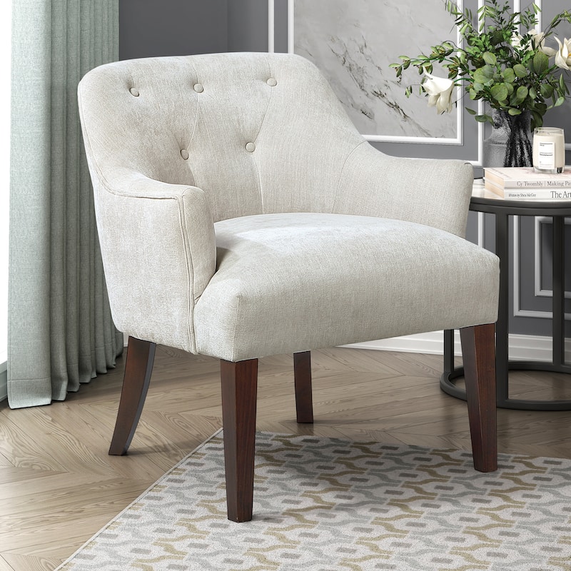 Sterling 26.5" Textured Accent Chair - Button-tufted Chair Back