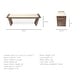 preview thumbnail 13 of 11, Mercana Elaine I Cream Fabric Seat w/ Brown Wood Entryway Bench - 58"W x 15"D x 20"H