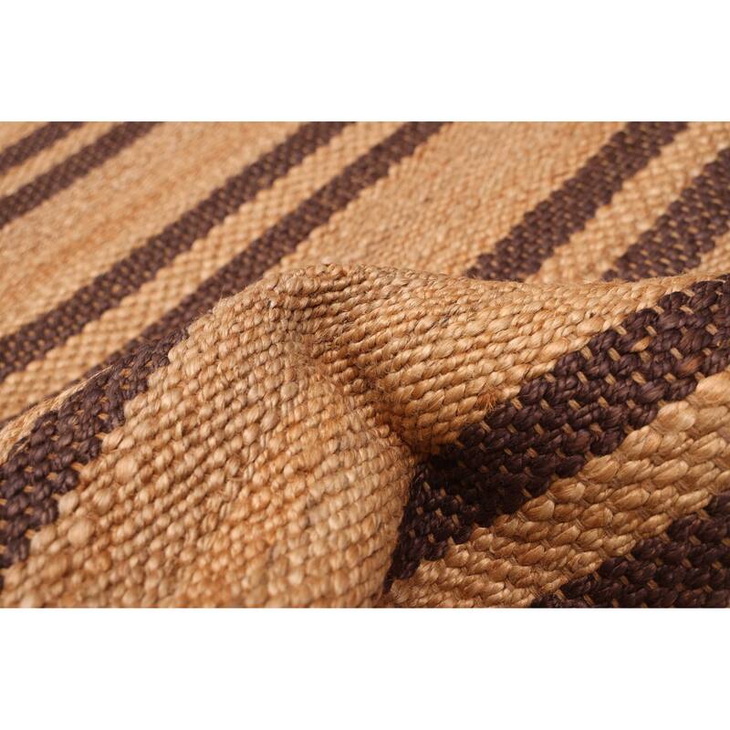 ECARPETGALLERY Flat-Weave Palas Denizli Tan Jute Kilim - 5'4 x 7'6