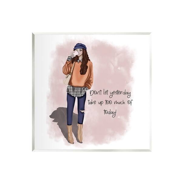Saba Rauf Stupell Inspirational Phrase Girl Wall Plaque Art Design by Saba Rauf ...