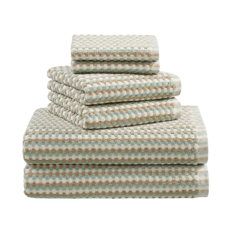 Martex Arcadia Gaea Towel Set Soft and Absorbent 6-Piece - 6-Piece - Green