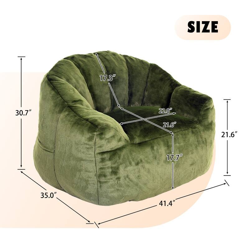 Adults with Armrests Comfy Bean Bag Chair