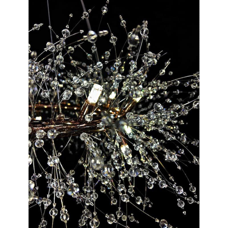 Crystal Chandelier 38" Firework Lighting Starburst Pendant light