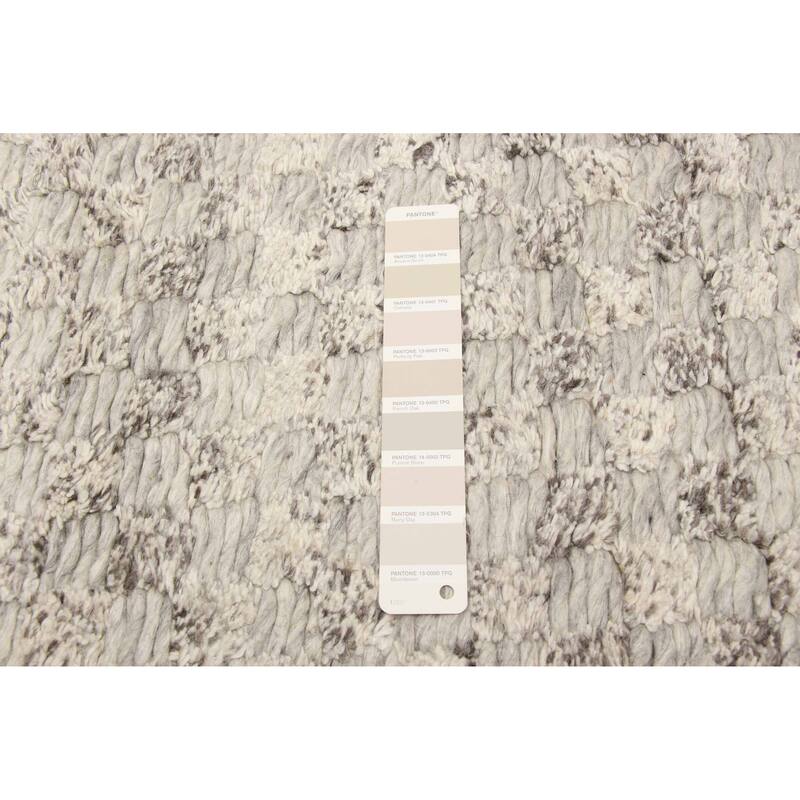 ECARPETGALLERY Braid weave Sienna Grey Wool Rug - 4'11 x 8'0