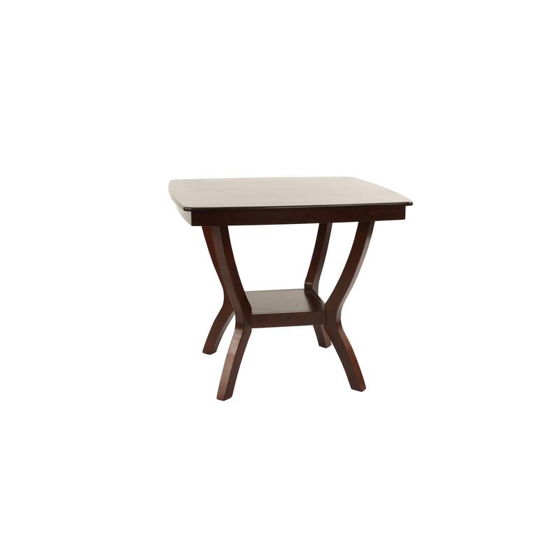 Dining Table Counter Height Dining Table 1pc Table w Shelve Solidwood Espresso Finish Dining Room Furniture