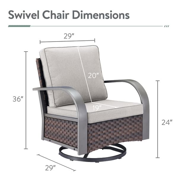 dimension image slide 22 of 48, Pocassy Outdoor Patio Furniture Set