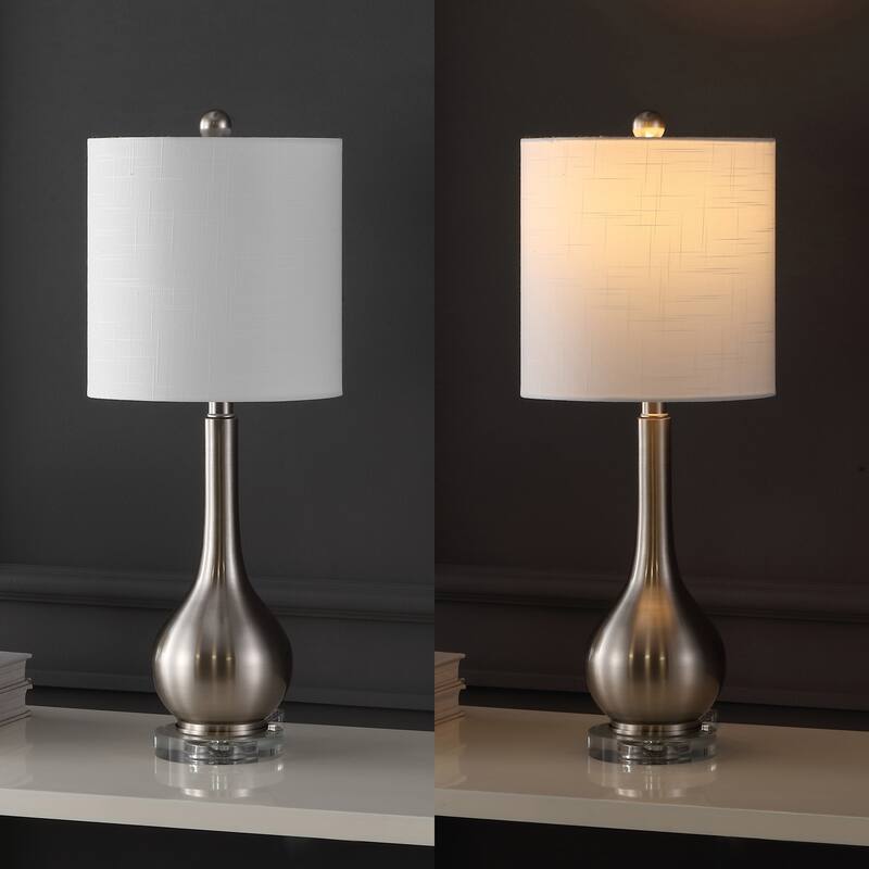 Brooks 25" Metal/Crystal Teardrop LED Table Lamp, by JONATHAN Y