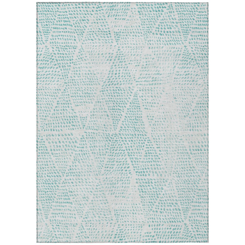 Machine Washable Indoor/ Outdoor Chantille Modern Diamonds Rug