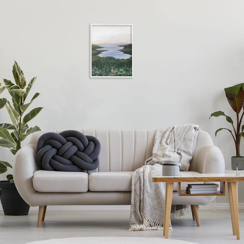 Stupell Peaceful Greenery by Lake Framed Giclee Art Design By Nikita Jariwala