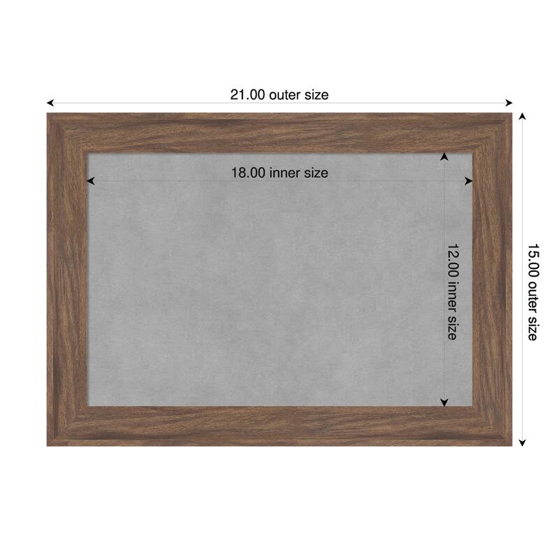 Amanti Art Pia Medium Brown Narrow Framed - 21 x 15 in