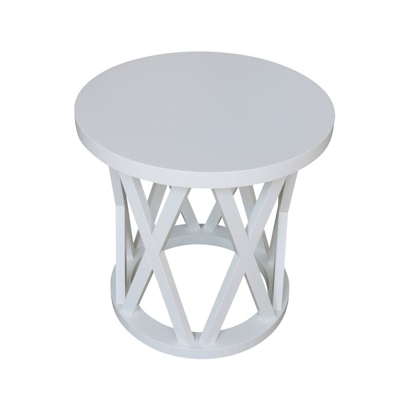 Round Ceylon End Table - 24 in. W x 24 in. D x 24 in. H