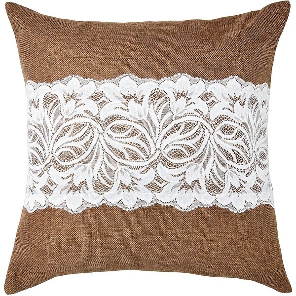 Accent pillow case top baby burlap nursery