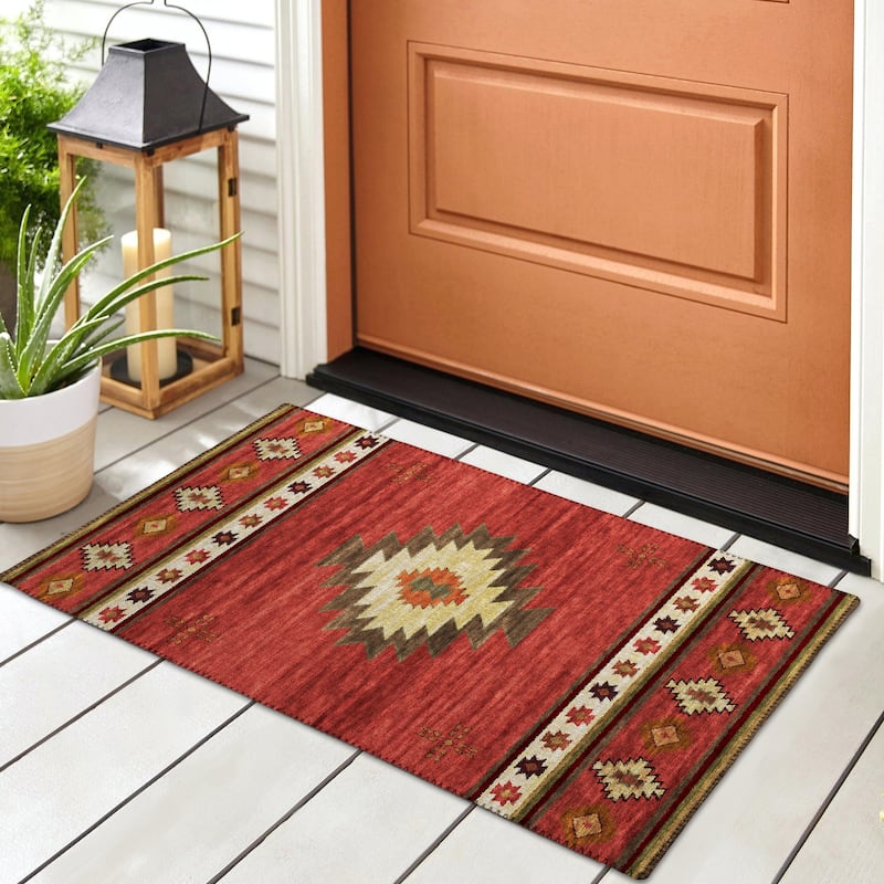 Indoor/ Outdoor Sonora Global Traditional Washable Rug