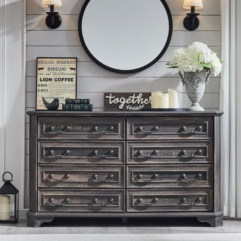 Farmhouse Drawers Dresser, Wood Chest of Drawers, Dressers Organizer
