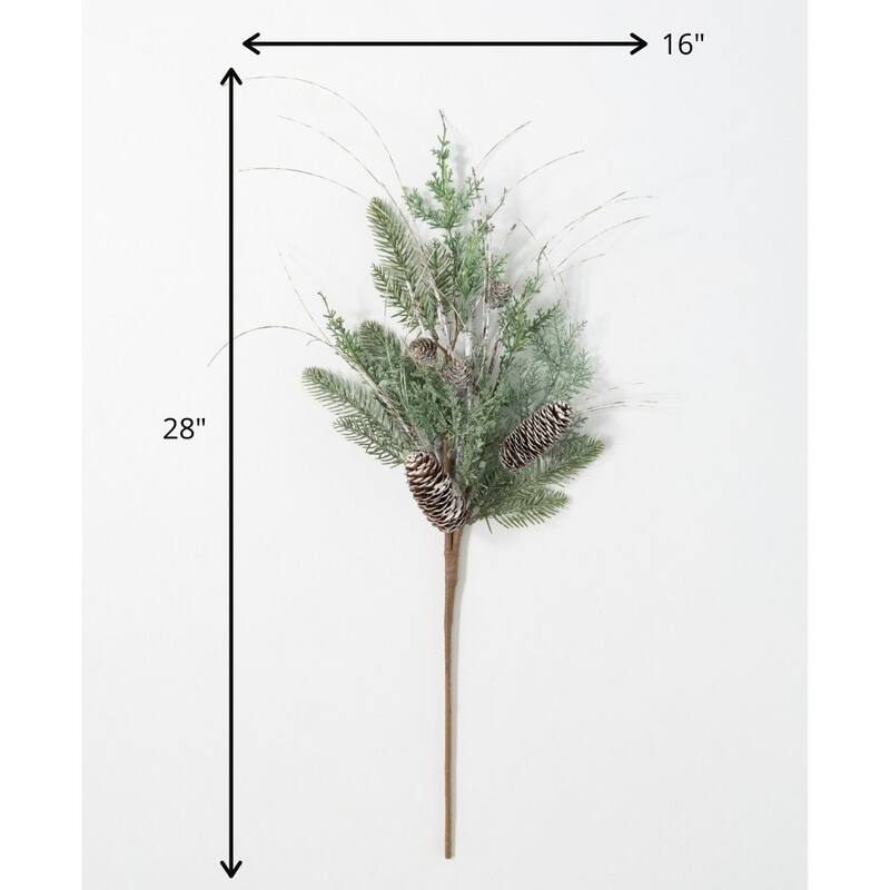 Sullivans Cedar & Pine Artificial Stem 28"H Green - 16"L x 4"W x 28"H