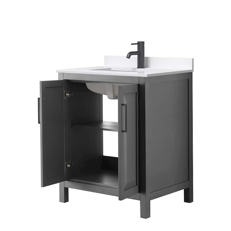 Daria 30-inch Single Vanity, Single Hole Quartz Top