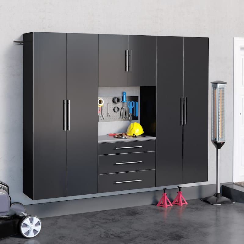 Prepac HangUps 90-inch 4-piece Storage Cabinet Set G - Black