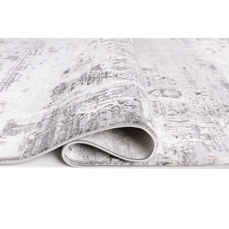 Bowman Classic Distressed Gray/Ivory Area Rug