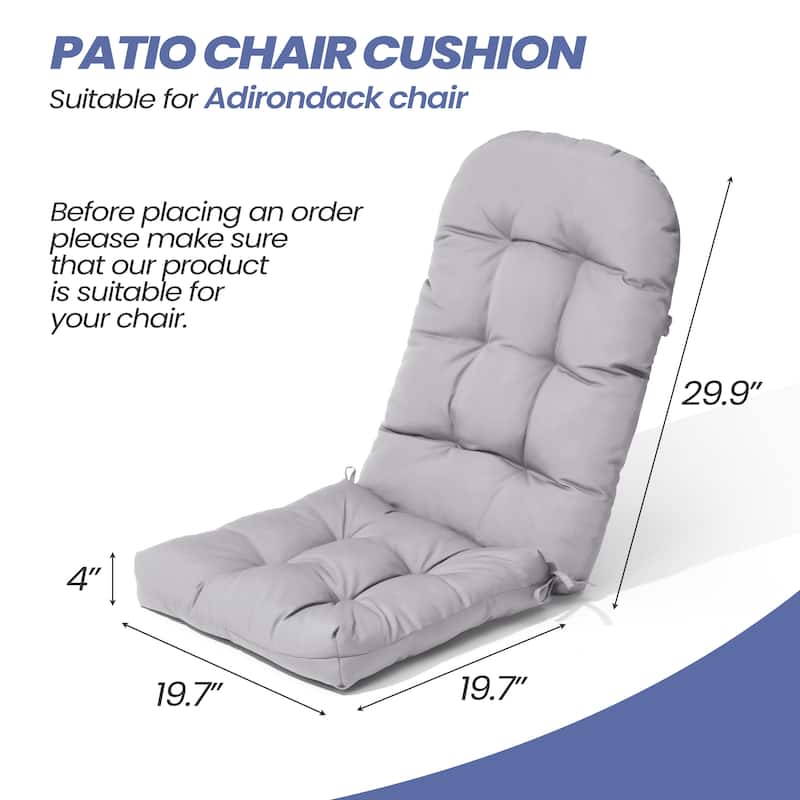 Outdoor Adirondack Chair Cushion Thickened Patio Chair Pad Lounge Rocking Chair Cushion