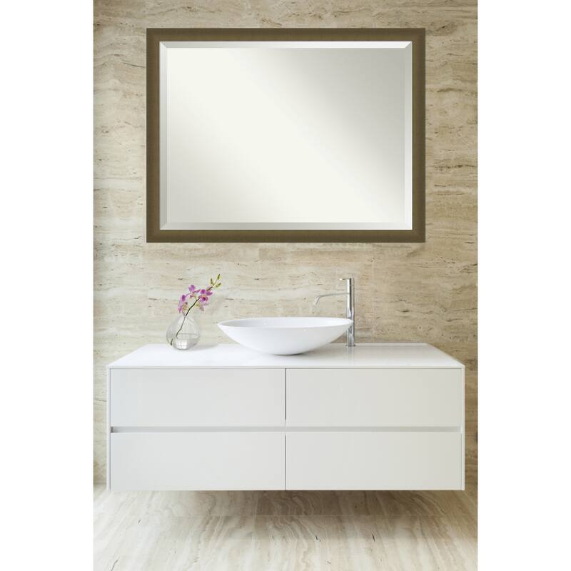 Blaine Narrow Beveled Framed Bathroom Vanity Wall Mirror