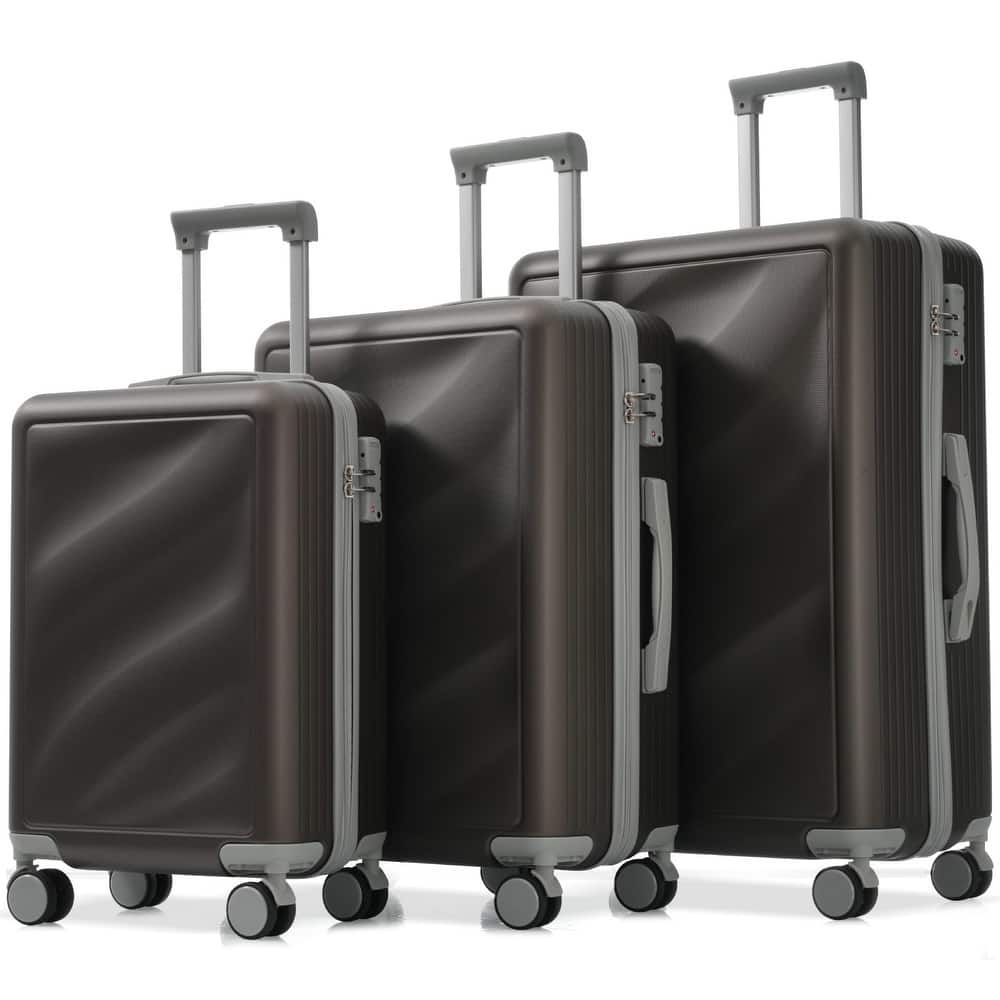 Luggage Set 3 Piece, Lightweight Durable ABS Suitcases with Spinner Wheels and TSA Lock, Carry-on & Checked Travel Luggage