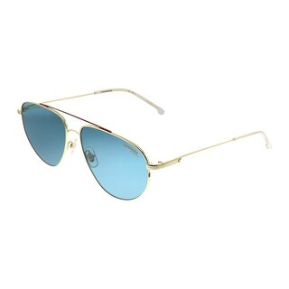 gold frame blue lens sunglasses