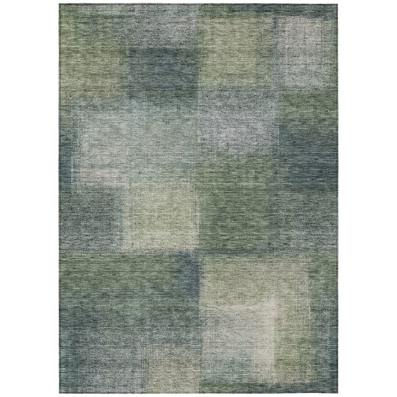 HomeRoots Abstract Transitional Rectangle Outdoor Rug