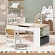 preview thumbnail 2 of 10, Activity Children Table with Storage Bookcase and 2 Chairs Set