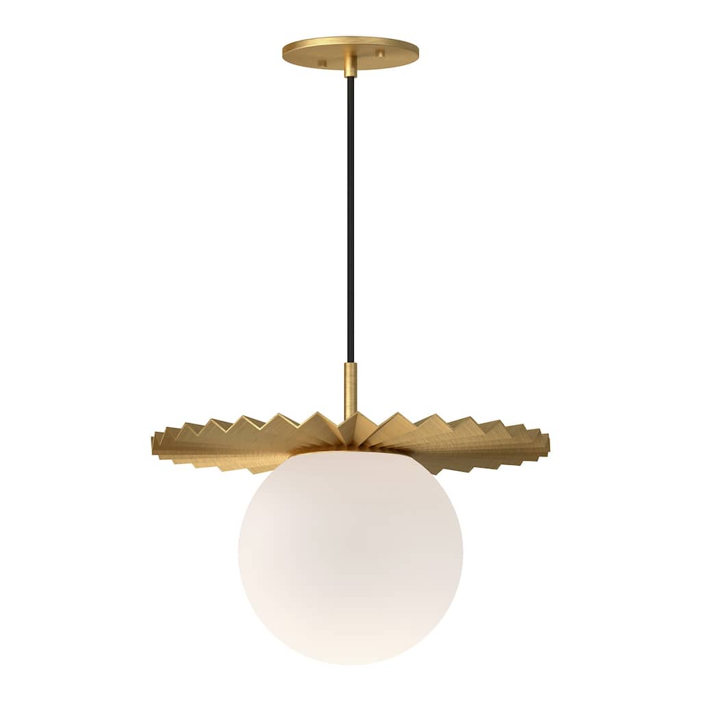 Alora Lighting PD501214OP Plume 14" Wide Pendant with Opal Glass Shade