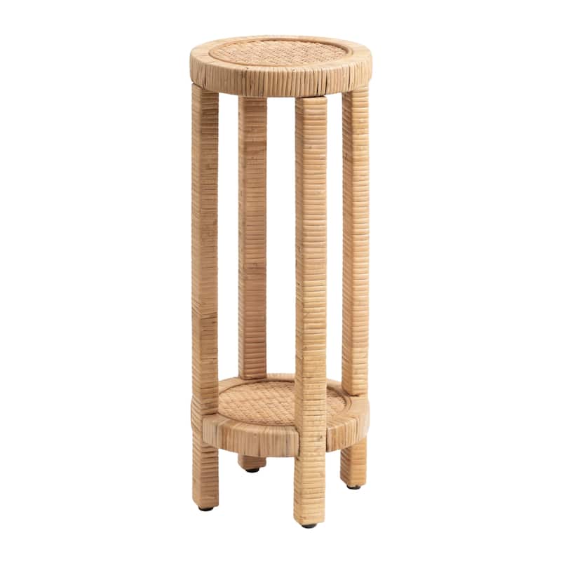 Kate and Laurel Rafina Rattan Drink Table - 9x9x22 - 9x9x22 - Natural