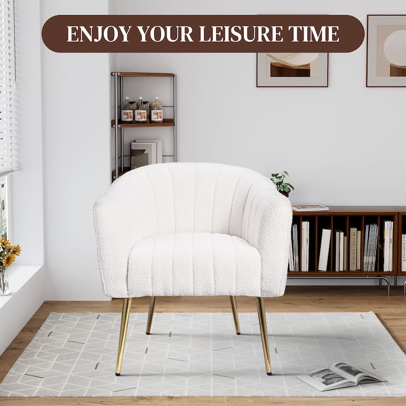 Ouyessir Oversized Modern Upholstered Accent Chair with Tufted Back