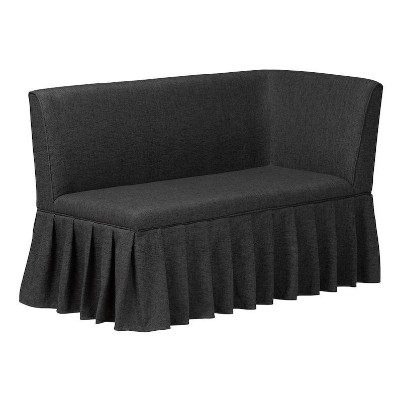 Richard 3-Piece Fabric Upholstered Dining Nook Set - Corner Kitchen Banquette with Skirted Base, L-Shaped Breakfast Nook