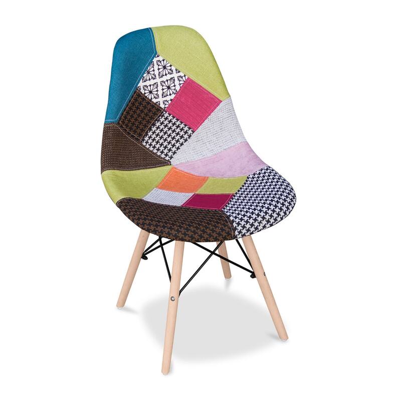 Heavy Duty Plastic and Wood Dining Side Chair with Solid Back Support - 21” x 18.50” x 32.50”
