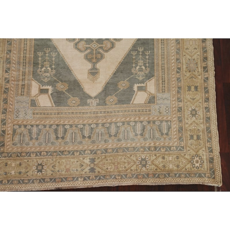 Vintage Anatolian Oriental Wool Area Rug Hand-knotted Office Carpet - 5'6" x 10'3"