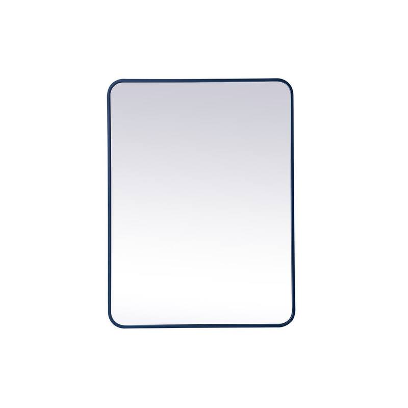 Ezra Soft Corner Metal Rectangular Mirror