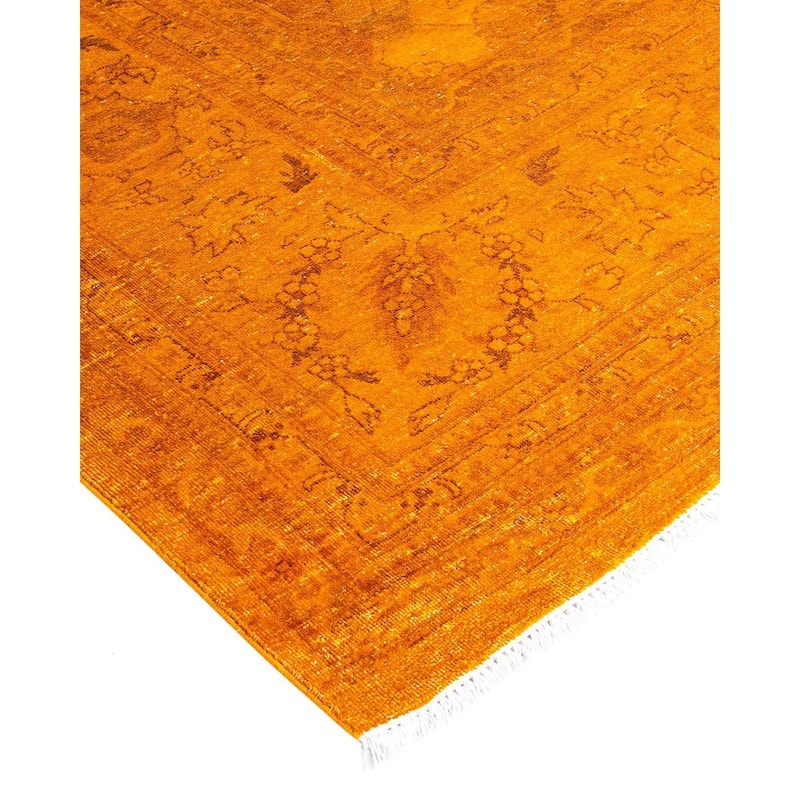 Fine Vibrance, One-of-a-Kind Hand-Knotted Area Rug - Orange, 10' 2" x 13' 10" - 10' 2" x 13' 10"