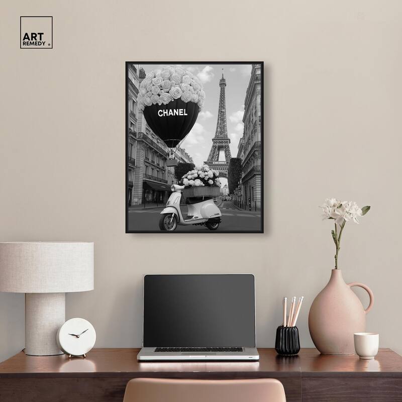 Scooter and Glam Balloon II Canvas by Art Remedy