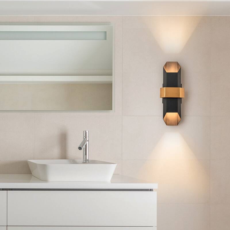 15.5" Modern Outdoor Led Wall Sconce 2 PACKS - 2 PACKS