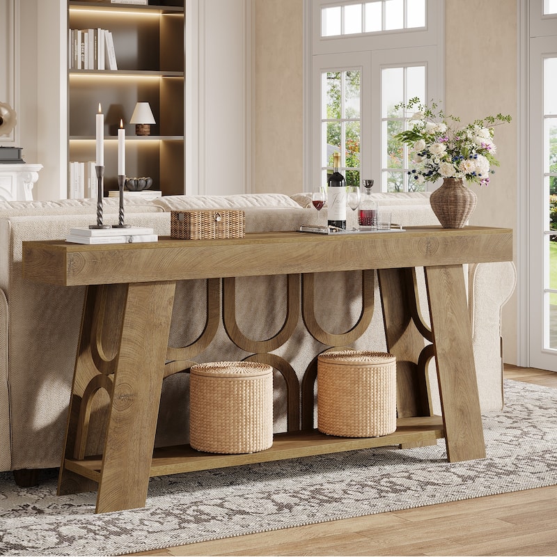 63" Console Table with Arched Legs