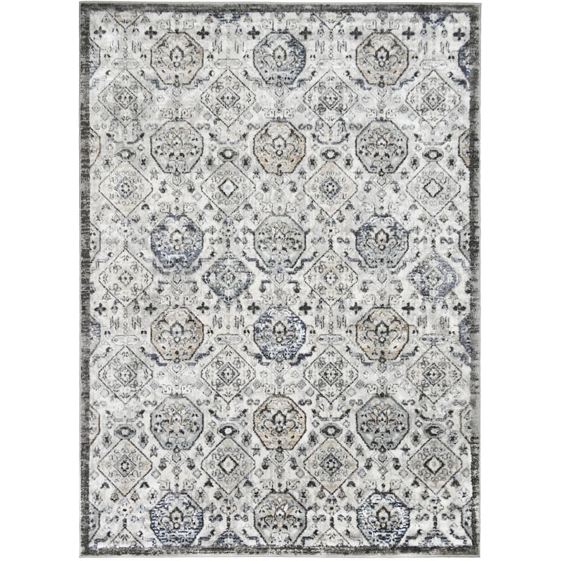 Firenze Charlotte Ivory Traditional Oriental Area Rug - 7'10"x9'10"