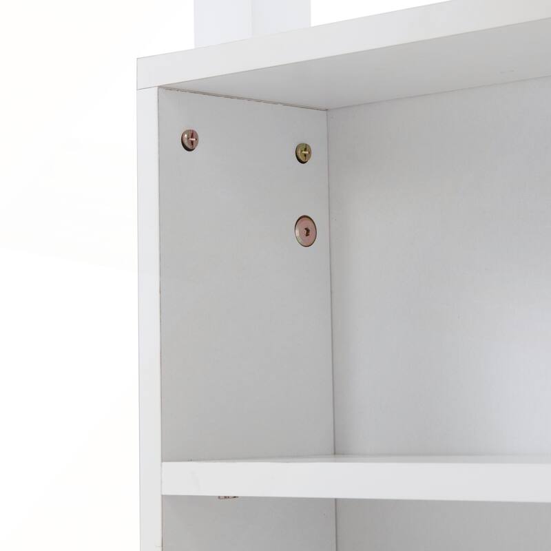 Queen Over Queen Bunk Bed with Built-in Storage Cabinets and Charging Station